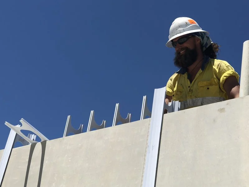 FastForm wall assembly on site, Swancare