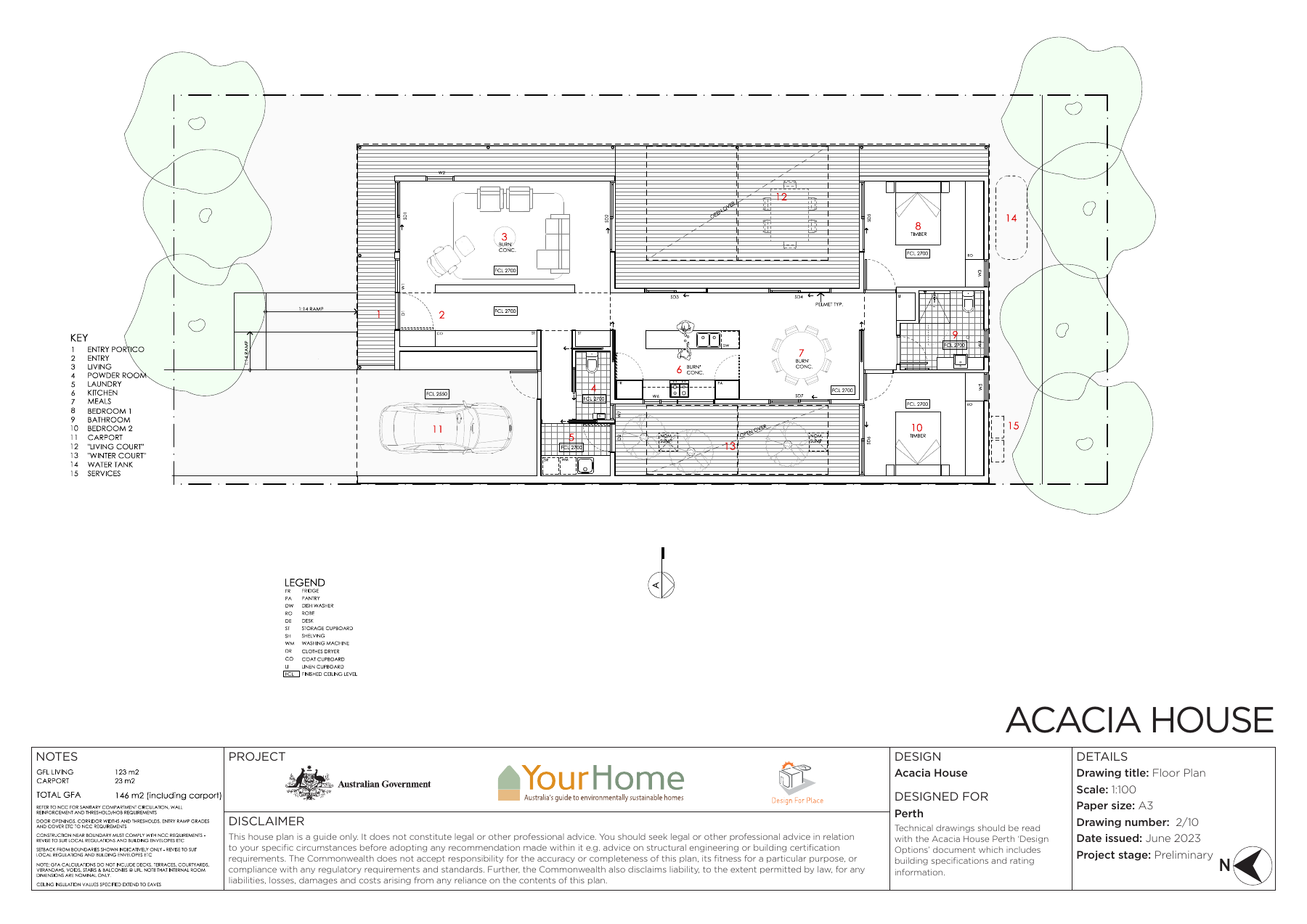Acacia House furnished floor plan from Your Home